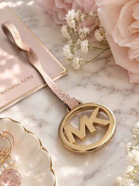 Michael Kors Bag Charm With Leather Strap